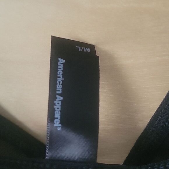 NEW VTG American Apparel Lingerie Mesh BodySuit Sexy Mesh Sheer Black Sleaze M L - Picture 11 of 13